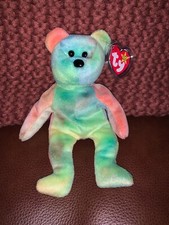 Ty Beanie Baby GARCIA THE BEAR 4051 1993- ERRORS ON TAG PVC PELLETS