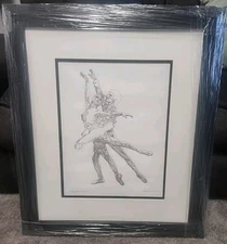 Guillaume Azoulay- Original pen and ink 14x17 " LE DOU, STUDY" SIGNED FRAMED 1/1