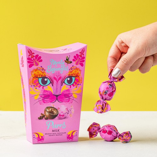 Monty Bojangles Ronronea Belga Chocolate con Leche Trufas Terciopelo 200g - Imagen 2 de 4