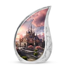 Dreamy Castle Sunrise Tiny Urn For Human Ashes - Drop Urn For Ashes