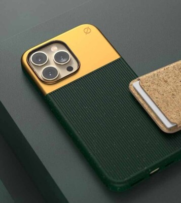 Atom Studios Split Wood Fiber iPhone Case for Apple iPhone 14 Plus Pro Max