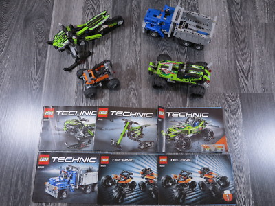 LEGO TECHNIC 422001,42021,42023,42027 Car/Caterpillar/Excavator/Snow Caterpillar, Truck/Truck