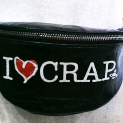 Vivienne Westwood I Love Crap Body Bag Shoulder Waist Pouch Vivienne Westwood I Love Crap Body Bag Shoulder Waist Pouch