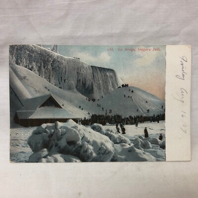 Vintage 1907 Niagara Falls Postcard Ice Bridge