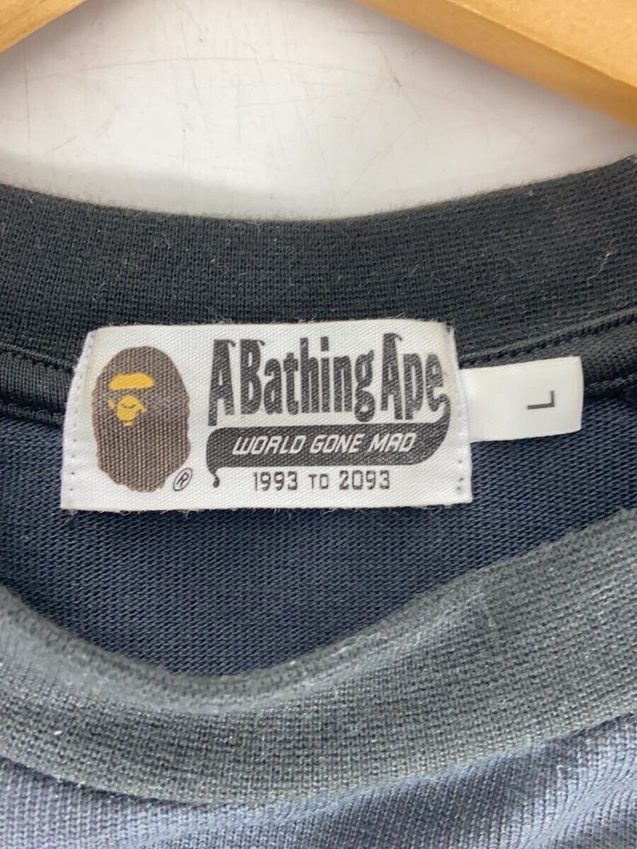 A BATHING APE Sweatshirt cotton black L Used eBay
