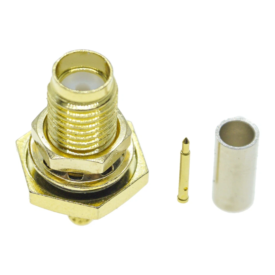 10Pcs SMA Male Female crimp For RG174 RG316 LMR100 Coaxial cable RF connector - Image 3 of 4