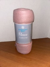 New ~ Soft Pink Mauve Comfort Bay Fleece Throw ~ 50x60