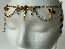Dragonfly tiara crowns unisex circlet diadem gold fully adjustable