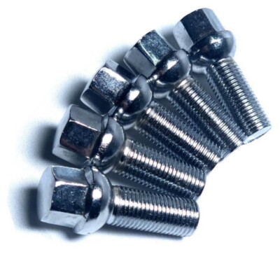 Madcardiy Extra Long M15x1.25 Lug Bolts – 10-Piece Set, Choose Your Thread Length (28-60mm) – Chrome Finish