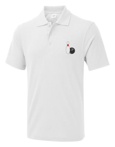 Camisa polo bordada de bolos deportes amantes de los bolos divertida camisa de regalo - Imagen 2 de 3