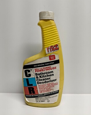 1997 Authentic Vintage CLR Bathroom & Kitchen Cleaner Deodorizer Bottle 17oz