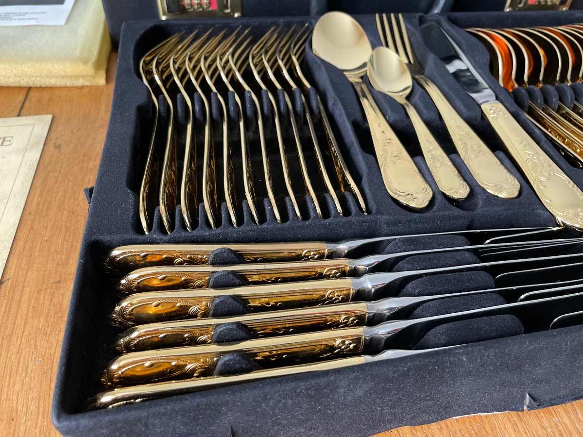 SBS Bestecke Solingen 23/24 Carat Gold Plated Cutlery