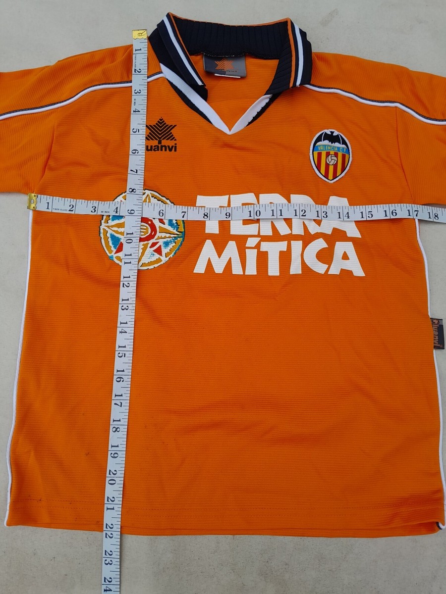 Vintage Valencia Away Football Shirt Boys 12 Luanvi Soccer