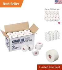 Latex-Free Athletic Tape in White - Injury Prevention Healing Support 32 Rolls