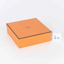 Hermes Paris Empty Orange Gift Box - 2 3/8 x 7 3/4 x 7 3/4
