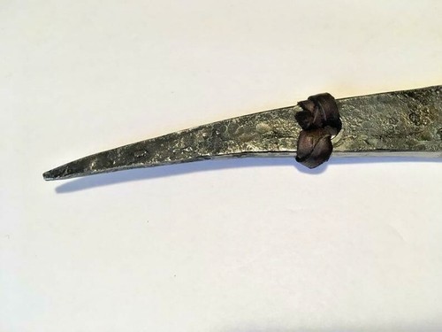Hand-Forged San Mai Kiridashi / Utility Knife with Leather Accent, Made to Order - Picture 3 of 8