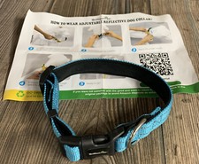 Brilliant Paw Reflective Dog Collar Padded with Soft Neoprene, Adjustable Nylon