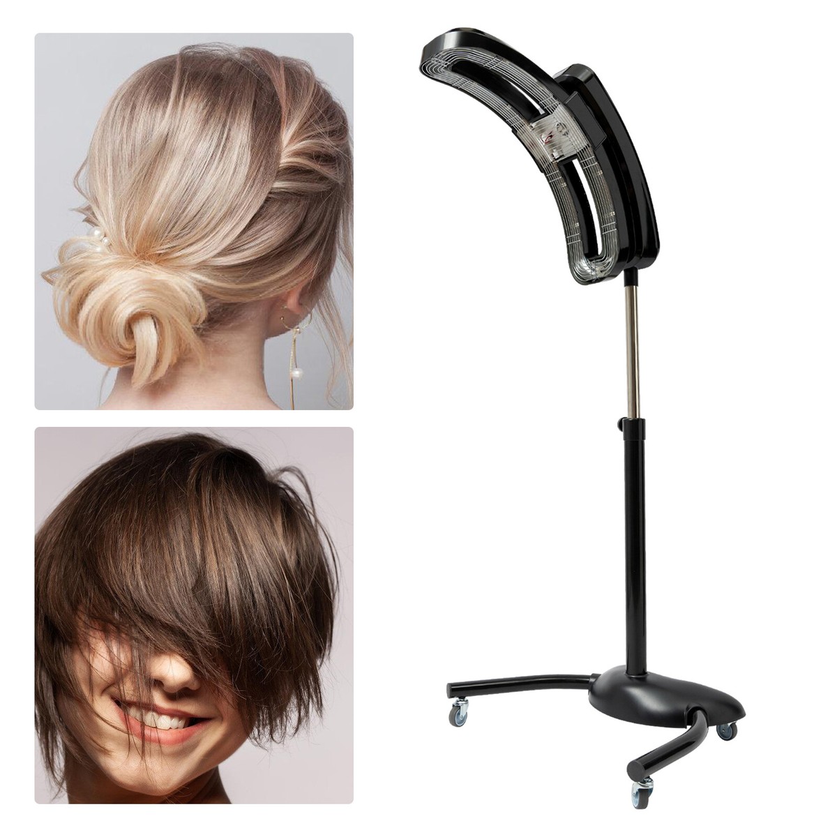 360 Rotating Hair Color Processor Heater Stand Hair Dryer Salon