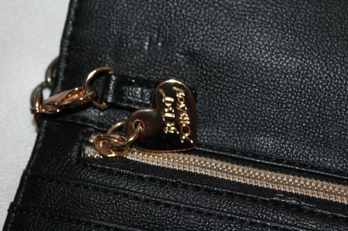 Betsey Johnson Black OH BOW Sequin Polka Dots Bow Organizer Crossbody - Picture 6 of 8