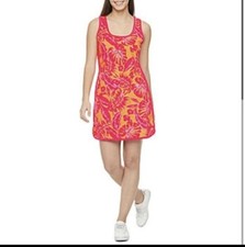 Juicy By Juicy Couture Women  Towel Terry Sleeveless Tropical T-Shirt Dress Sz M