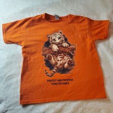 Boys Youth Small Orange T-Shirt Brand Gildan