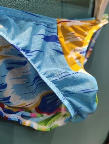 New Men's Sexy West Coast Tan Thru String Bikini w/Enhancing Contoured Pouch-Gay