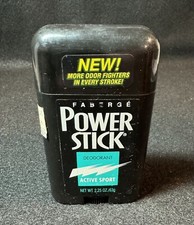 Vintage Faberge Power Stick Deodorant Antiperspirant Active Sport Scent 2.25oz