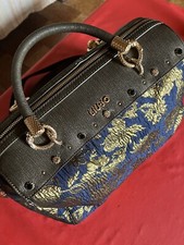 LUIJO borsa donna bauletto nera e tracolla finiture oro. 100% NUOVA ORIGINALE!!