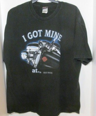 Harley Davidson 2001 I Got Mine At Woodstock Il. SS T-Shirt Men's Size 2XL - USA