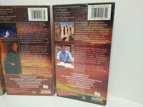 Charlton Heston Presents: The Bible - lot of 3 VHS Tapes NEW! 1993 Goodtimes - Picture 6 of 10