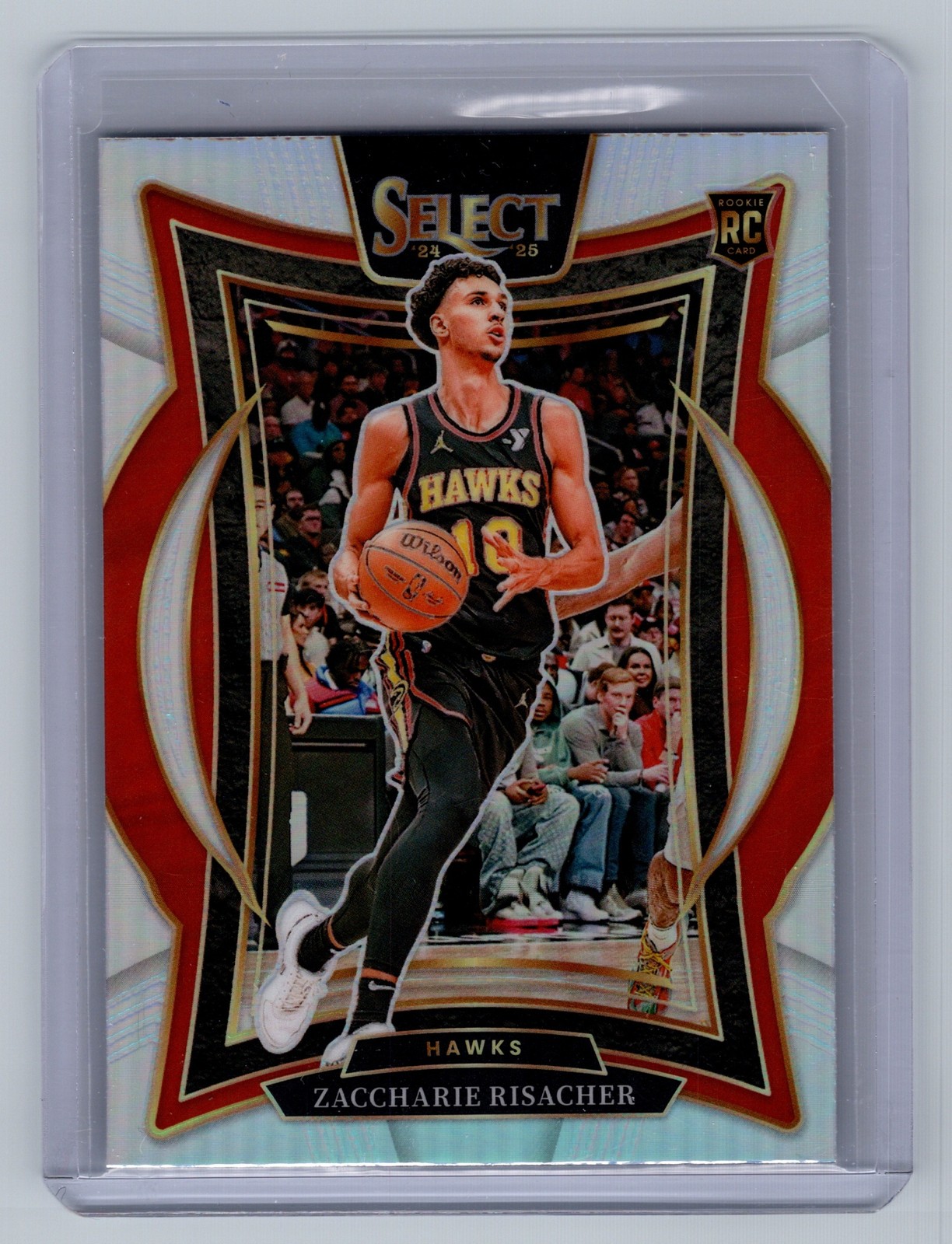 2024-25 Panini Select Zaccharie Risacher #86 Concourse Silver Prizm RC Hawks