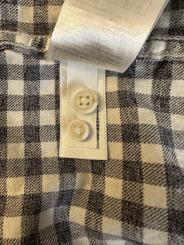 Banana Republic Mens Shirt XL Tall Gray Plaid Flannel Long Sleeve Camden Fit - Picture 4 of 11