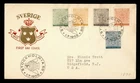 DR WHO 1955 SWEDEN FDC OVPT ANIV COMBO R83694