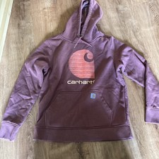 Carhartt Youth Rain Defender Midweight Hoodie, Size Medium 8-10 Girls Maroon