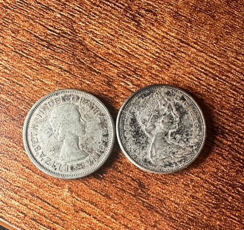 Vintage 1960s Canadian Silver Quarters - 2