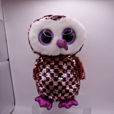 Ty Flippables Checks The Owl- 9 Inch Plush Toy 2019