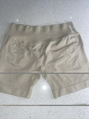 DFYNE Feather Beige Impact Shorts 4.5   Size Large
