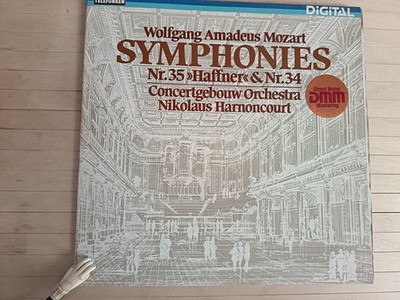 Scheibe 33 Umdrehungen. Mozart. Sinfonien 35 Haffner 34. Nikolaus Harnoncourt. 1981.