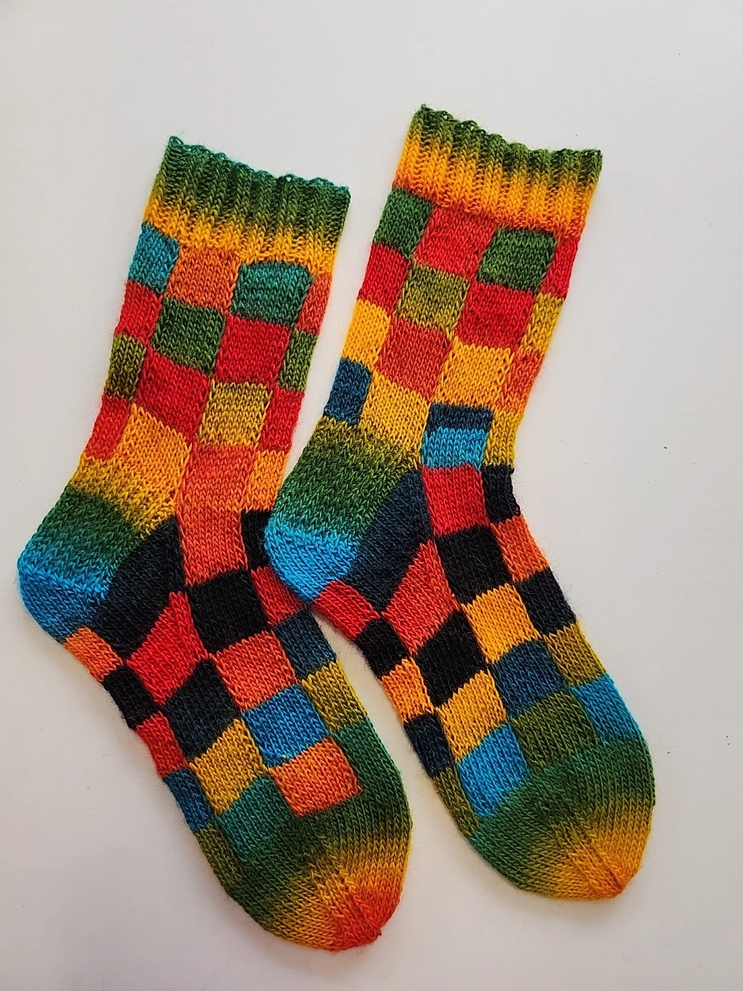 Hand Knitted Wool Socks Size 4-7 #30