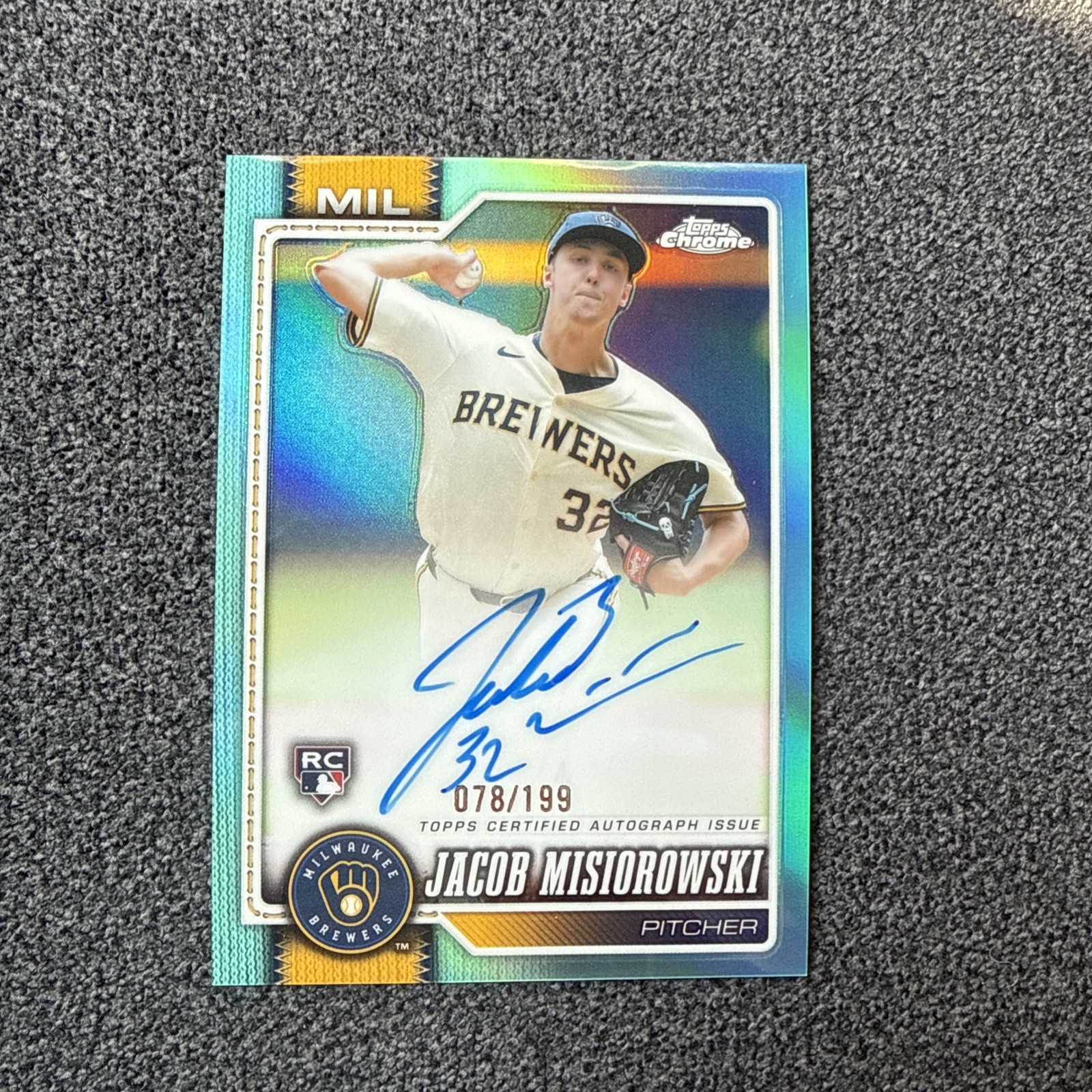 2026 Topps Chrome Baseball Jacob Misiorowski Auto /199 RC