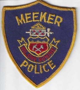 Vintage MEEKER POLICE Colorado, CO, Embroidered Patch NILSINE NUMINE