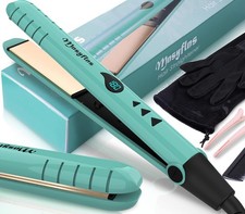 2 in 1 Hair Straightener and Curler-15s Fast Heating Ceramic Flat Iron, LCD T...