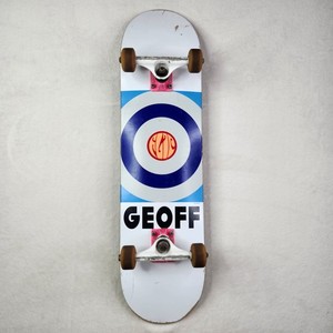 Skateboard Deck Flip Pro Model Geoff Rowley – Crâne Rouge Squelette Foil – Rare