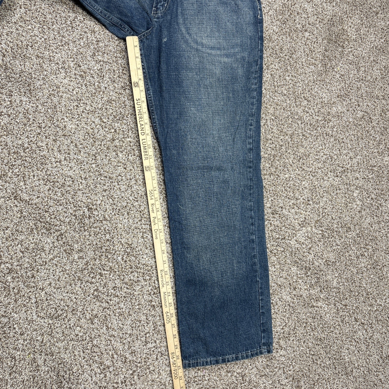 Tank Jeans Mens 34x32 Vintage Skater Hip-Hop Baggy Y2k Blue Denim 33x31 - View 10