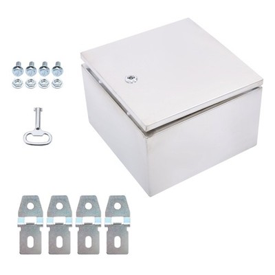 IP66 12x12x8 Stainless Steel Junction Box for Outdoor Electrical Installations