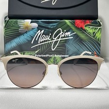Maui Jim Sunglasses Olili Milky Almond Rose Womens Cat Eye Polarized RS330-05