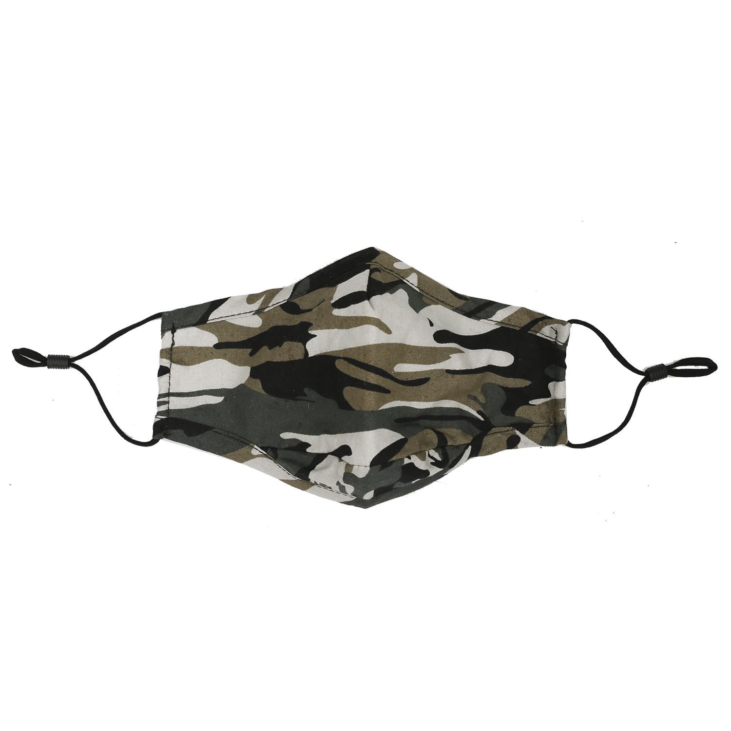 Aquarius Kids Green Camouflage Face Mask Reusable Washable Breathable