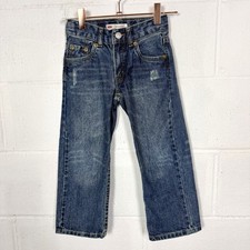 Levi  s 514 Straight Little Boys Jeans Adjustable 100 Cotton Distressed 4-5Y