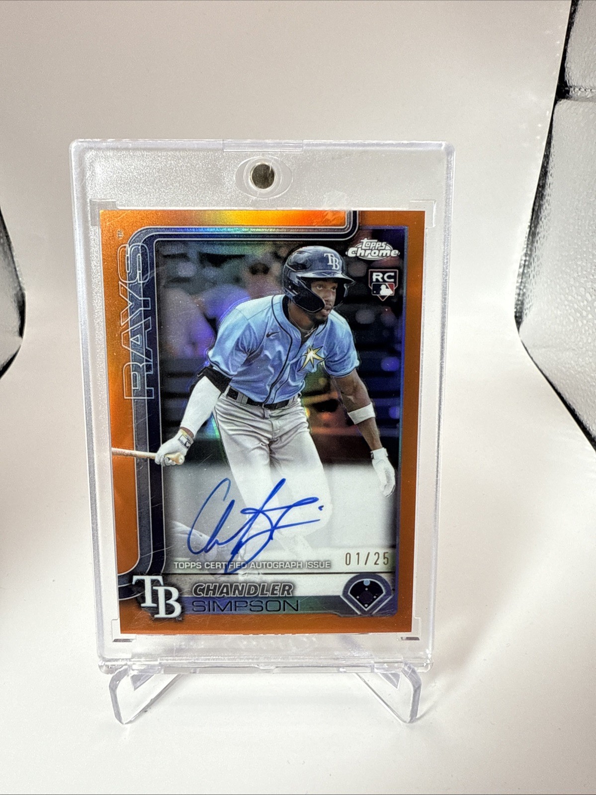2025 Topps Chrome - Rookie Autographs Chandler Simpson #RA-CSI Orange /25
