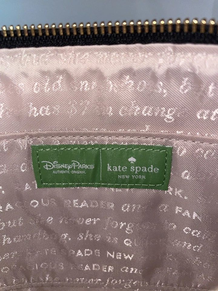 Kate Spade And Walt Disney Collaboration Makeup Bag With Silver Glitter Bottom - Image 3 of 4
